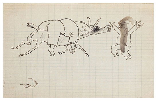 Levy at Rest, a drawing by Jules Pascin